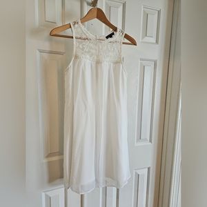 White women light weight lace top dress